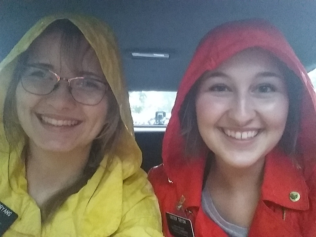 0597 With Sister Bryans in rainy weather